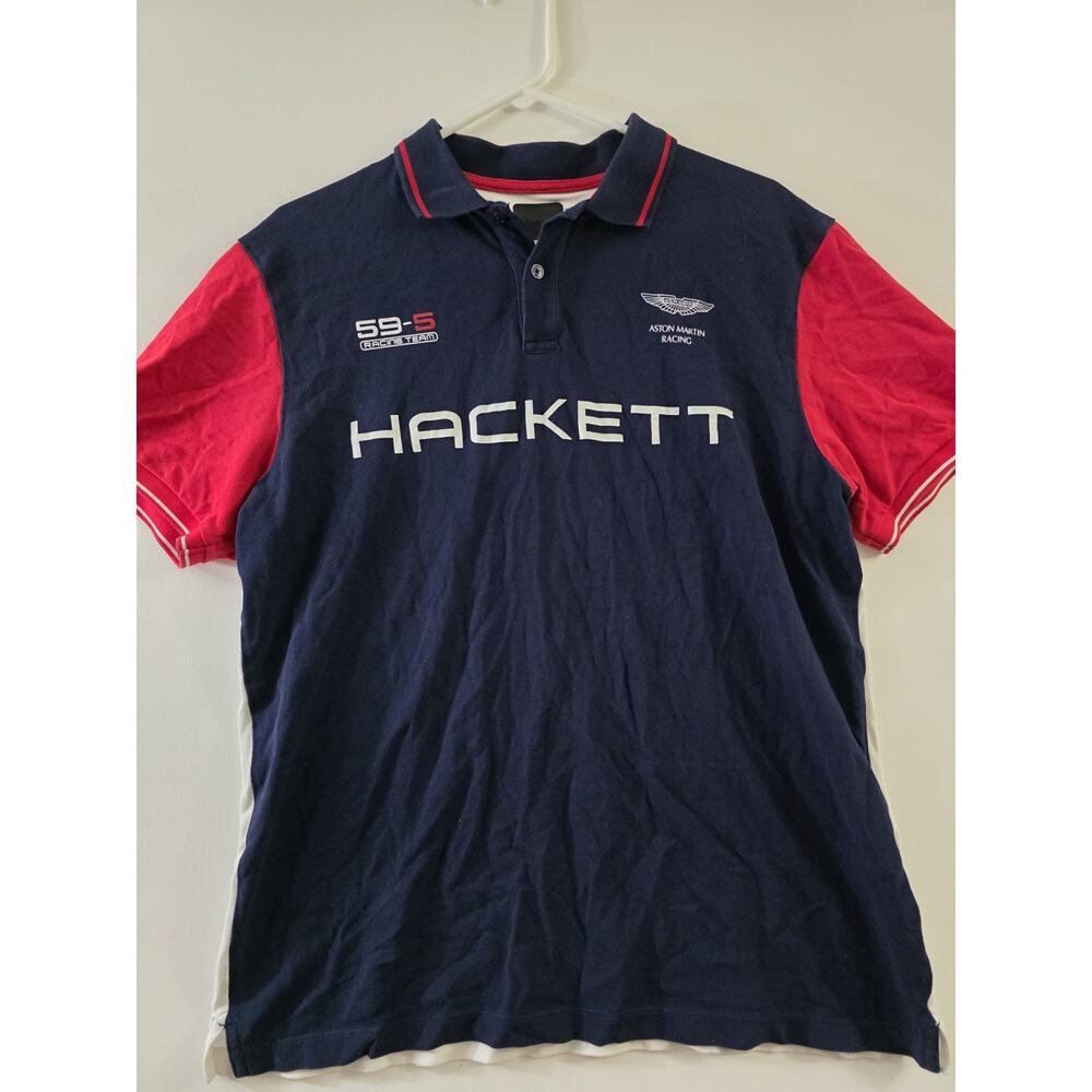 Aston Martin Racing Team by Hackett London 59-5 Polo Shirt Mens Size XL